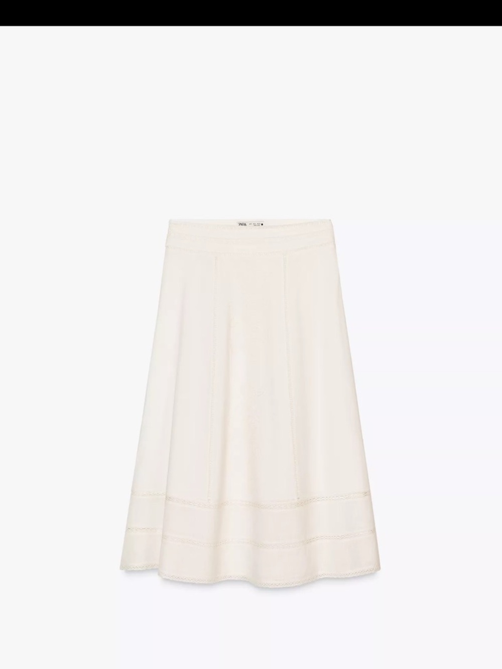 Zara ZW Collection Embroidered Mini Skirt